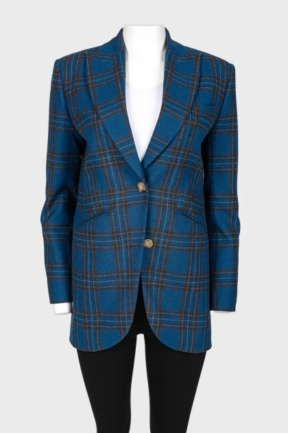 Blue jacket in a cage