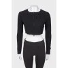 Crop zipper top