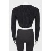 Crop zipper top