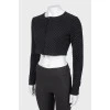 Crop zipper top