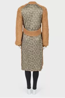 Cardigan with embroidered back