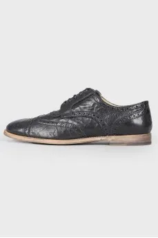 Men's leather brogs