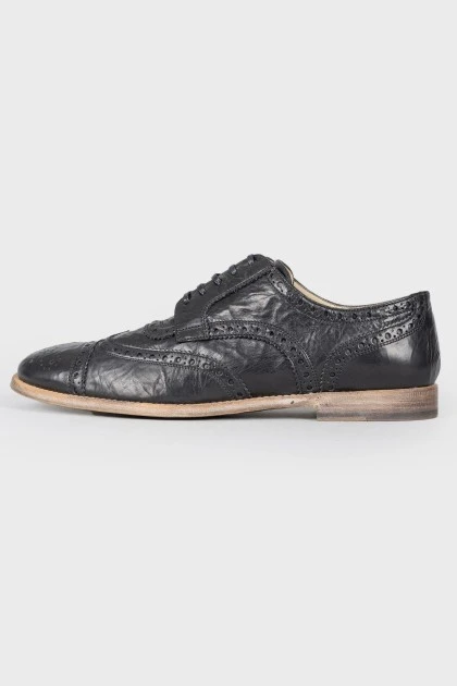 Men's leather brogs