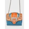 Leather applique bag