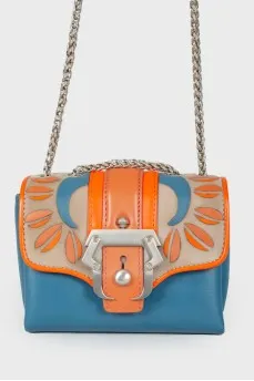 Leather applique bag