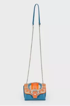 Leather applique bag
