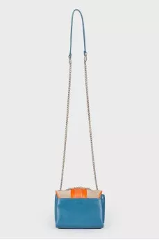 Leather applique bag