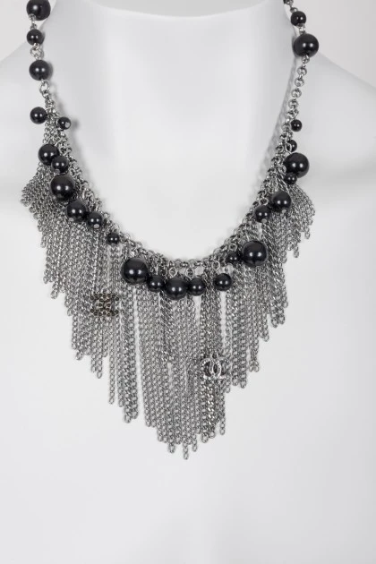 A necklace with beads