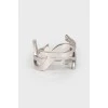Brand logo metal bracelet