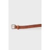 Woven leather belt