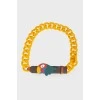 Chain belt with animal buckle