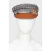 Cap with check print