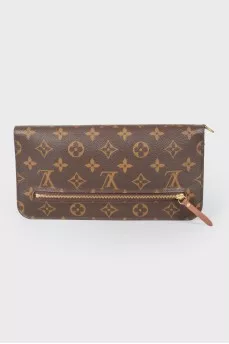 Wallet with brand logo print