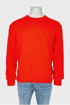 Male red sweater