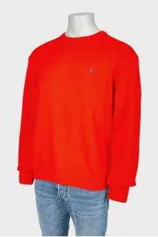 Male red sweater