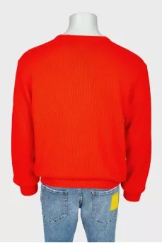 Male red sweater