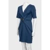 Blue dress with short sleeves