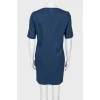 Blue dress with short sleeves