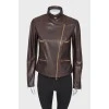 Textured leather jacket