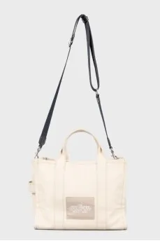 Cream textile bag