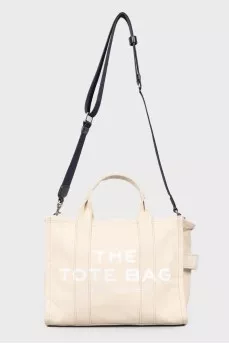 Cream textile bag