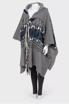 Abstract pattern poncho