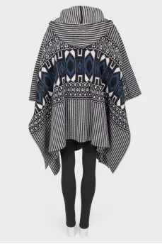 Abstract pattern poncho