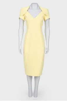 Lemon fitted dress