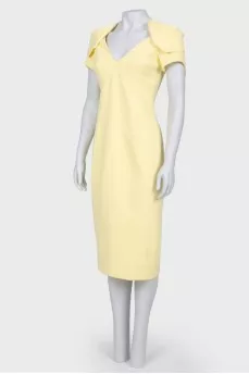 Lemon fitted dress
