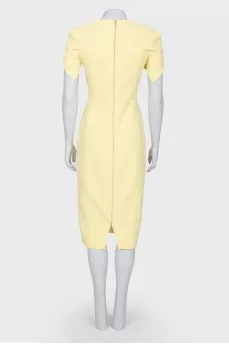Lemon fitted dress