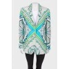 Abstract patterned blazer