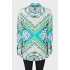 Abstract patterned blazer