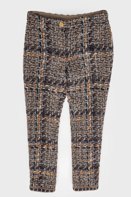 Wool tweed trousers