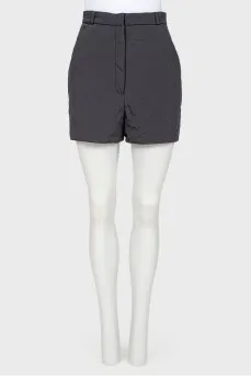 Quilted black shorts
