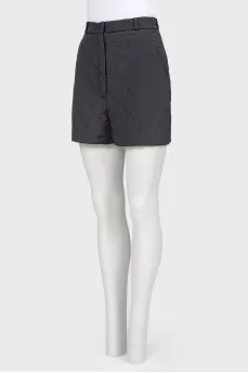 Quilted black shorts