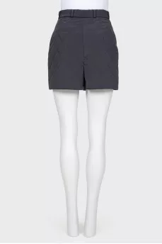 Quilted black shorts