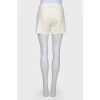 High rise white shorts