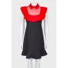 Two -color dress with frills
