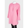 Pink coat on buttons
