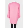 Pink coat on buttons
