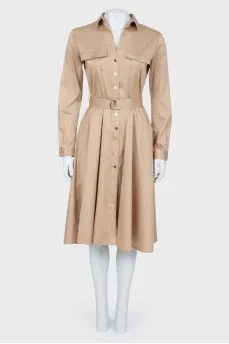 Golden dress with buttons