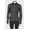Silk shirt with rhinestones