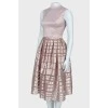 Dress with striped hem