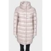 Down jacket with press-stud