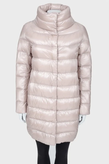 Down jacket with press-stud