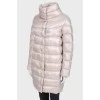 Down jacket with press-stud
