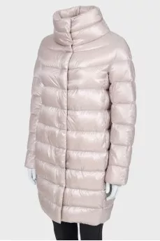 Down jacket with press-stud
