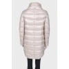 Down jacket with press-stud