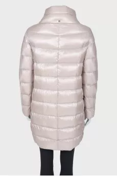 Down jacket with press-stud