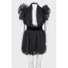 Tutu dress with velvet belt